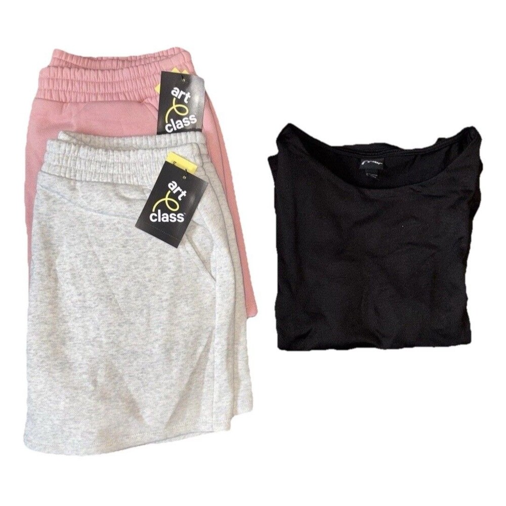 Art Class Girl 3pc Lot Skorts + Black Top XXL (16/18) NWT